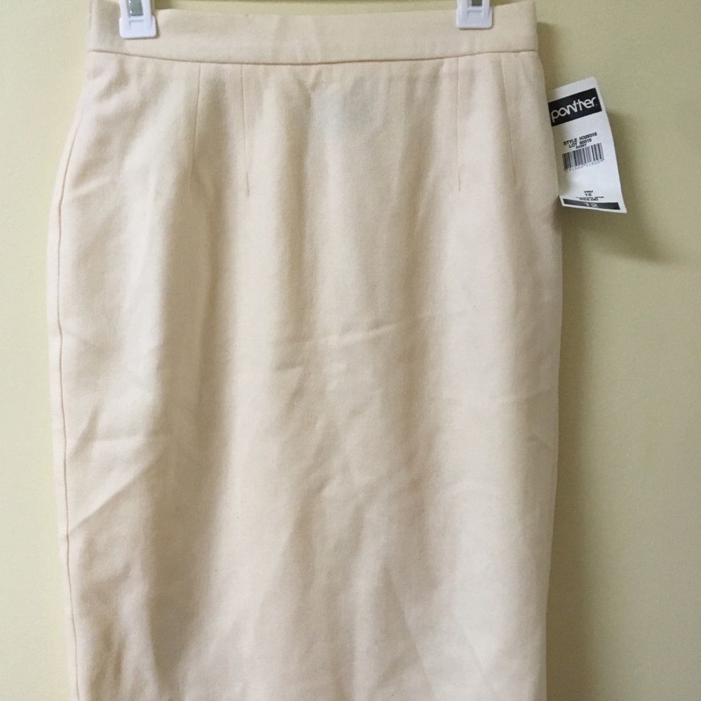 Panther maxi skirt women 12 plain ivory